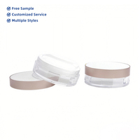 Boîte compacte vide transparente de 8g pour cosmétiques, avec couvercle à vis blanc et tamis, étui de luxe pour poudre libre – Vente en gros