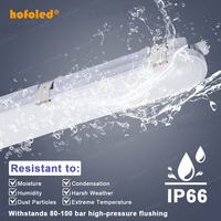 Luminaire LED étanche à la vapeur de 4 pieds, 5 CCT/5 puissances réglables, lampe linéaire SAA IP66 étanche, éclairage de garage dimmable, lumière tri-étanche
