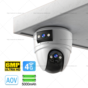 Vstarcam Kamera CCTV lensa ganda 6MP, kartu SIM 4G penglihatan malam 360 pengawasan keamanan Chroma Dome BG2DR kartu memori - Product Image 1