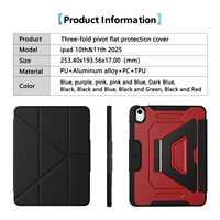 Coque de protection intelligente pivotante pour tablette iPad 10e, 11e, 12e génération A16 Air 5 10.9 Pro 11 M2 M3 M4, étui magnétique à triple pliage