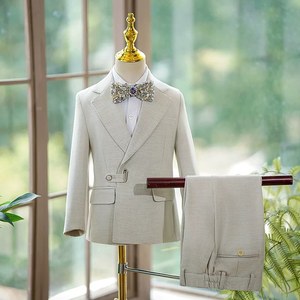2025 col plat hommes Blazers enfants fête vêtements ensembles enfants costume tenues garçons formel smoking robe costumes pour mariage <span class=keywords><strong>Communion</strong></span> - Product Image 1