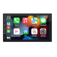 Écran tactile IPS portable grand angle pour tableau de bord, compatible CarPlay sans fil, Android Auto, Mirrorlink, caméra de recul, USB, SD pour voiture