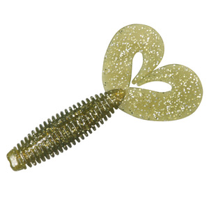 Leurre souple bouclé à double queue 105mm 10g pour la pêche au bar, ver artificiel en forme de cœur avec crochet et fente, appâts de fond - Product Image 2