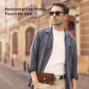 ซองหนังแท้คุณภาพสูงที่กำหนดเองสำหรับใส่โทรศัพท์แบบหนังแท้แนวนอนซองใส่โทรศัพท์ใส่สมาร์ทโฟนขนาดใหญ่สำหรับไอโฟนขนาด6.9นิ้ว - Product Image 2