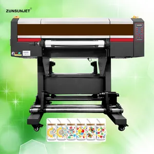 ZUNSUNJET digital A1 24" Uv Dtf Sticker Hi Speed Uv Label Printer Uv Printing Machine With Lamatin