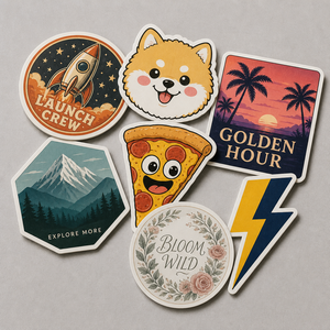 Custom <b>Logo</b> Custom Shape Waterproof UV Digital Printing Adhesive Labels <b>Stickers</b> Label Gift Packaging Factory Direct OEM ODM - Product Image 1