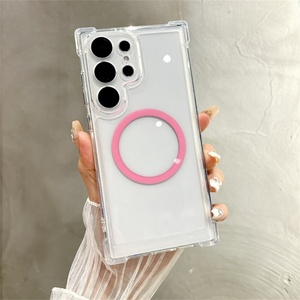 Funda Magnética Transparente Original de TPU para Samsung S25 S24 S23 S22 Plus S21 Ultra, Antigolpes, con Carga Inalámbrica, Protectora - Product Image 1