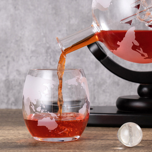 Carafe à whisky en gros, globe terrestre gravé, verres à vodka, carafe globe - Product Image 4
