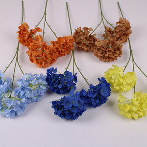 Flores Artificiales de Hortensia de 3 Cabezas Estilo Chino, Flores de Seda para el Hogar, Decoración para Sala de Estar, Mesa de Comedor, Flores para Boda - Product Image 4