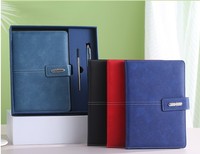 Carnet A4 en cuir PU avec boucle magnétique, coffret cadeau pour bureau, bloc-notes isotherme, ensemble cadeau personnalisé avec logo