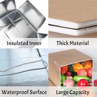 Boîtes d'expédition à froid réutilisables doublure en papier d'aluminium aliments surgelés chauds petits cartons réfrigérants kits de déménagement pour emballage de boîtes en papier