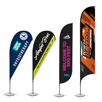 Drapeau de plage promotionnel, impression personnalisée à la demande, drapeau à ailettes, drapeau de course, logo personnalisé, drapeau plume d'extérieur