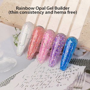 TPO & Hema Free Rainbow Glitter Gel Builder Purple <b>Sequin</b> Nail Extension Gel 1000ml Opal Glitter Nails Building Gel Hard OEM ODM - Product Image 5