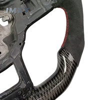 Individualisiertes Sport-Carbonlenkrad mit Abgeflachtem Boden, Perfekt Passend für VW Golf 7 R MK7 GTI, Echtes Carbonlenkrad