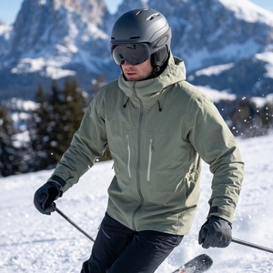 Chaqueta <span class=keywords><strong>de</strong></span> Esquí Impermeable <span class=keywords><strong>de</strong></span> Alta Calidad para Hombre y Mujer, Negra, con Cuello Alto, Cortavientos <span class=keywords><strong>de</strong></span> Montaña - Product Image 4