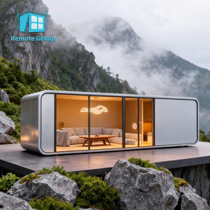Bâtiment commercial modulaire de luxe avec façade vitrée, cabine <span class=keywords><strong>Apple</strong></span> de 20 pieds, toilettes indépendantes, snack-bar et restauration rapide - Product Image 1