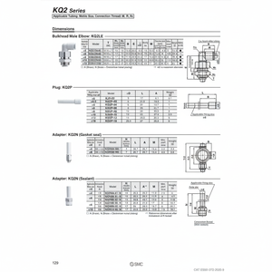 Pieza neumática SMC Pneumatics One-Touch Fitting Plug de pieza neumática - Product Image 1