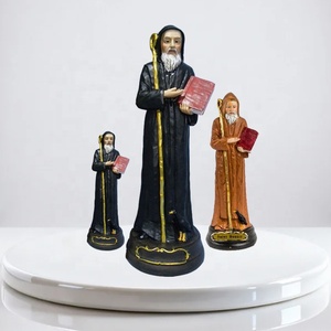 Estatua Religiosa de San Benito Hecha a Mano en Resina 3D de 4.8-12 Pulgadas, Decoración Navideña Católica para Escritorio - Product Image 1