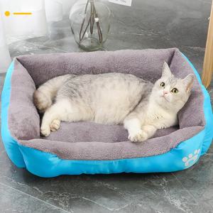 Camas para Perros y Gatos de Pana y Lana en Colores Pastel, Cojines de Espuma Viscoelástica para Sofá, Lavables, Ecológicas, Camas para Mascotas para el Invierno - Product Image 1