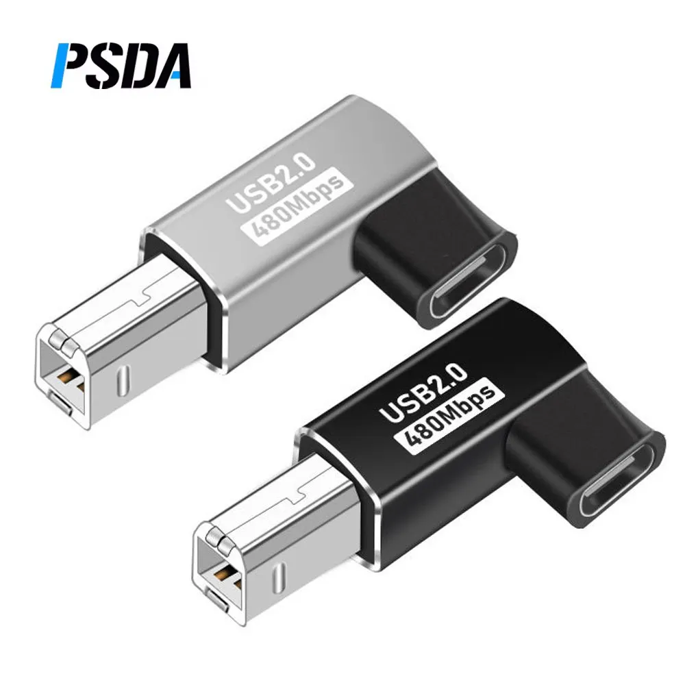 Psda USB C nữ để MIDI Adapter USB C để USB B Adapter Tương thích với máy in Midi piano điện tổng hợp và nhiều hơn nữa