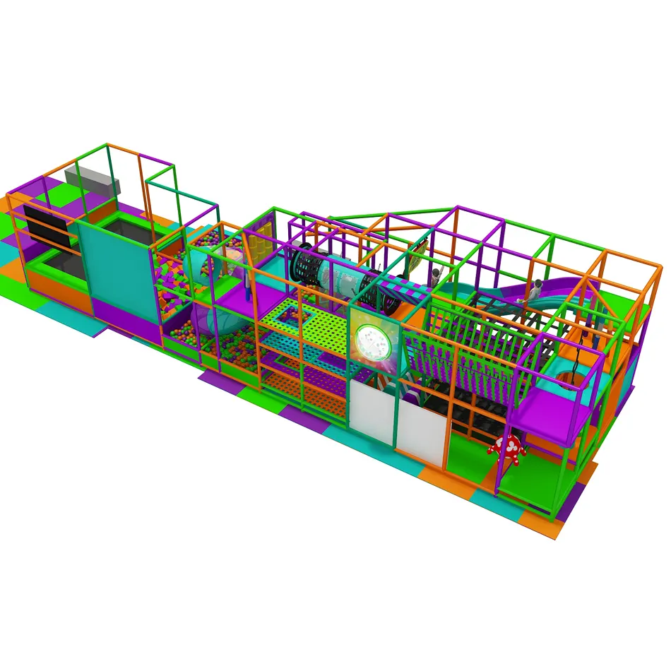 باناما شعبية يميل مركز ملاك داخلي ملعب معدات اللعب اللينة التجارية داخلي للأطفال