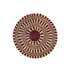PLAQUE DE MER BEIGE ET BOURGONDIENNE, DIAM. 39CM H 1CM - Product Image 1