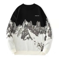 Pull Jacquard pour Homme avec Col Manches Longues à la Mode Décontracté Vêtements d'Hiver Nouveaux Produits en Vente Logo Avant Position
