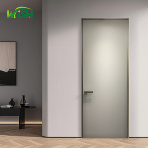 Porte intérieure extrêmement étroite de style américain moderne Application à la <span class=keywords><strong>maison</strong></span> moderne Construction cachée invisible peinte à la main - Product Image 2