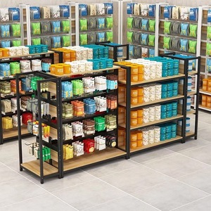 Gondola siêu thị kệ gỗ lưu trữ hai mặt kệ cửa hàng bán lẻ sử dụng hiển thị giá kệ Kệ kệ - Product Image 3