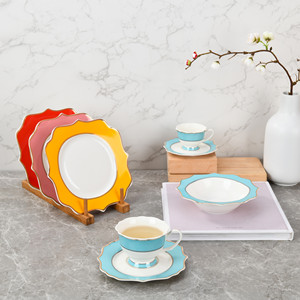 Luxury <b>Arabic</b> Design Porcelain <b>Tea</b> Cups Mugs Safe Dishwasher China Dinnerware <b>Set</b> Home Use Restaurant Ceramic Tableware Serving - Product Image 1