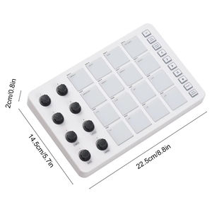 Contrôleur <span class=keywords><strong>MIDI</strong></span> sans fil M-VAVE SMC-PAD, clavier de percussion adapté, <span class=keywords><strong>interface</strong></span> USB-C, design portable, petit pad <span class=keywords><strong>MIDI</strong></span> pour débutant - Product Image 5