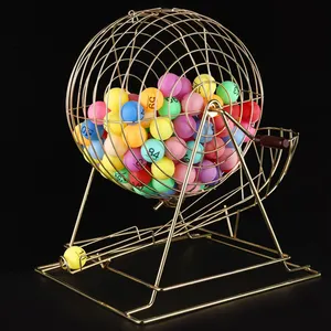 XCL Metal Machine de bingo surdimensionnée 200 boules Bingo Machine de boule de loterie manuelle Bingo Dabbers Jeux de société