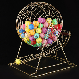 Metal Oversized Bingo Machine 200 Balls Bingo Manual Lottery Machine Bingo Dabbers Board Games