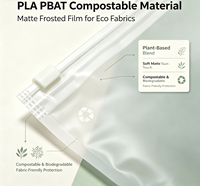 Bolsa con Cierre Mate Compostable y Biodegradable de PLA PBAT Esmerilado, con Logotipo Personalizado, para Embalaje de Telas Ecológicas Premium, Alta Resistencia Mecánica