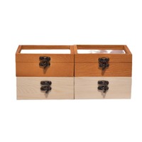 Vente en gros de boîte cadeau pliante en bois massif de pin avec logo personnalisé haute finition polie serrure carrée en métal bijoux vin thé affichage artisanat