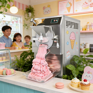 Machine à glace artisanale 14L à cylindre, refroidie par air, congélateur horizontal, machine à glace italienne, machine à glace dure commerciale en usine - Product Image 1