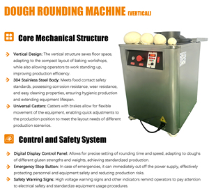 เครื่องแบ่งแป้งและปั้นแป้งกลมแบบตั้งโต๊ะ ทำจากสแตนเลส สำหรับทำขนม - Product Image 2