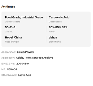 Ácido Láctico Líquido en Venta, 80% 88% Ácido L-Láctico, Uso Alimentario e Industrial, Ácido Láctico Líquido - Product Image 6