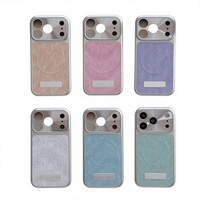 Coque de téléphone magnétique scintillante électroplaquée anti-chute pour iPhone 17 Pro Max, transforme instantanément une grande fenêtre en motif rayures tendance