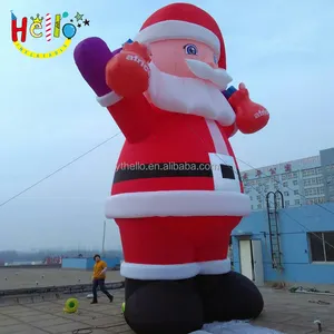 Enfeite de natal inflável gigante, enfeite de natal de 30ft papai noel