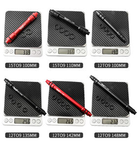 25023 MUQZI 12/15 à 9mm vélo <span class=keywords><strong>roue</strong></span> <span class=keywords><strong>avant</strong></span> arrière à travers l'essieu à dégagement rapide brochette Conversion <span class=keywords><strong>vtt</strong></span> vélo moyeu essieu adaptateur - Product Image 6