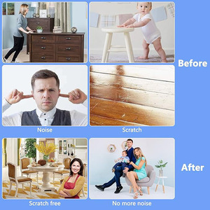 Planeurs de chaise à visser avec glissières de pieds de meubles en PTFE Tapis de sol en bois dur Patins de chaise Patins mobiles pour pieds de meubles - Product Image 6