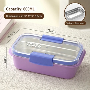 Lonchera de Acero Inoxidable de Grado Alimenticio, Diseñada Específicamente para Trabajadores de Oficina con Compartimentos - Product Image 5