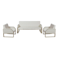 Canapé commercial moderne en cuir PU à trois places pour bureau, hôtel, appartement - Canapé d'attente personnalisé OEM