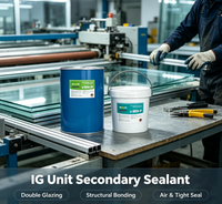 Scellant structurel en silicone acide bicomposant, direct usine, pour joints structurels de profilés aluminium de portes et fenêtres de construction