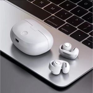 V12 Clip On Bluetooth Earphones Dynamic <b>Microphone</b> Touch Control <b>Wireless</b> Sports Earphones Type C Charging - Product Image 3
