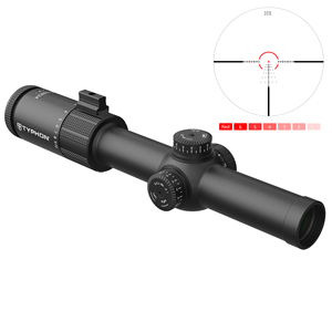 TYPHON 1-10X24 FFP LPVO - Mira Telescópica Profesional de Alta Gama para Caza Táctica, Aleación de Aluminio de 30 mm, Totalmente Multicapa, Rellena de Nitrógeno, ED - Product Image 1
