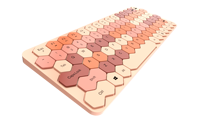 Clavier sans fil rechargeable avec touches hexagonales miniatures pour ordinateur portable et tablette, touches à ciseaux