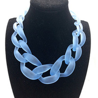 Colliers à maillons épais et surdimensionnés en acrylique, collier statement en plastique, colliers à maillons exagérés, colliers tendance