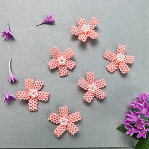 Venta al por mayor de lazos de cinta de grogrén de nailon preatados diseño de flores de lazo elástico para embalaje de regalo y accesorios de ropa interior - Product Image 2